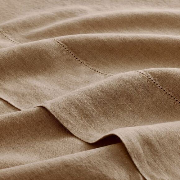 Pottery Barn IDS Belgian Flax Linen Sheet Set + 2 King Pillowcases Bronze NWT - Picture 2 of 7